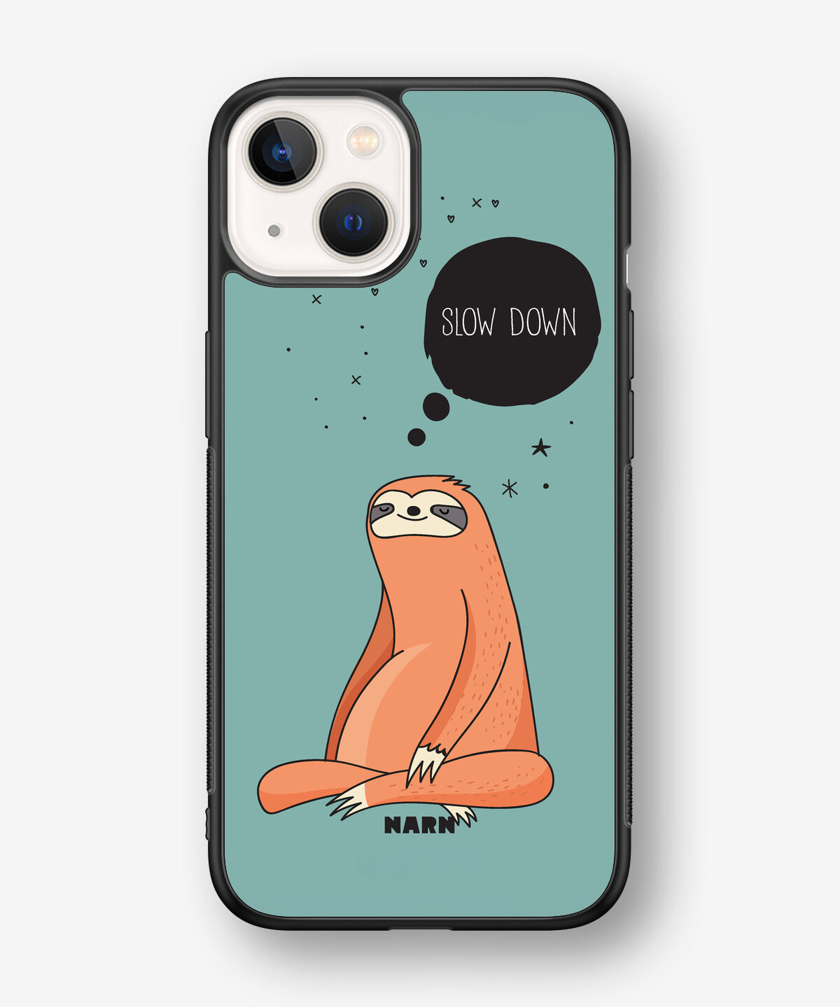 iPhone 13 Mini Hard Case – Slow Down Sloth - View 1
