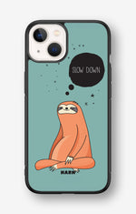 iPhone 13 Mini Hard Case – Slow Down Sloth - View 1