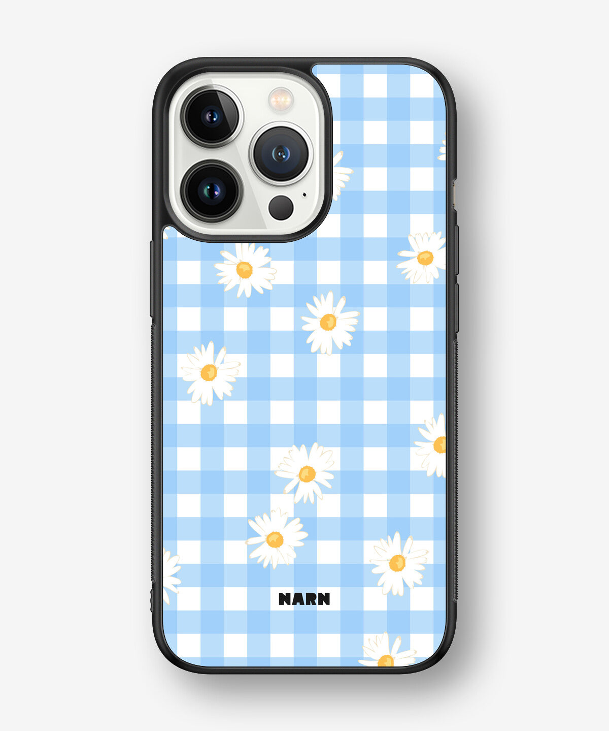 iPhone 13 Pro Hard Case – Blue Daisies - View 1