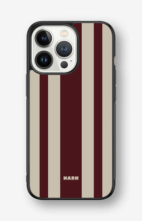 iPhone 13 Pro Hard Case – Bordeaux Stripe - View 1