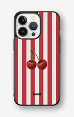 iPhone 13 Pro Hard Case – Cherry Stripes - View 1