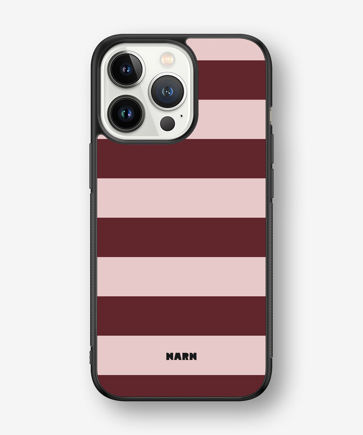 iPhone 13 Pro Hard Case – Cranberry Stripe - View 1
