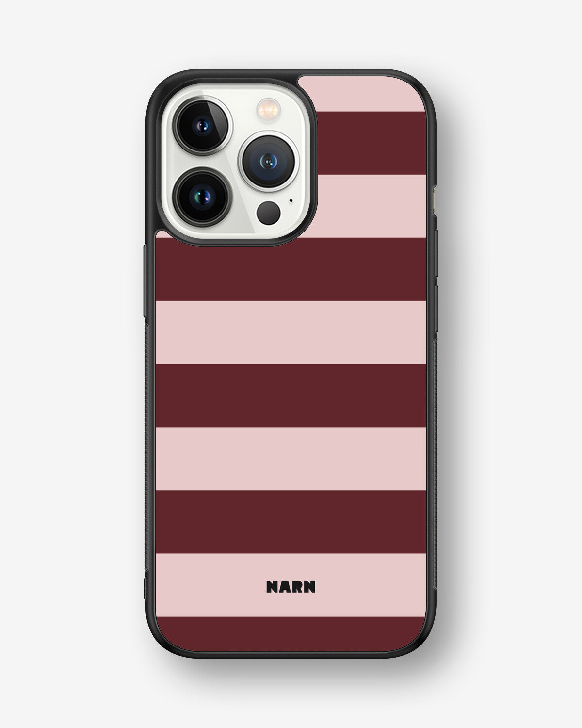 iPhone 13 Pro Hard Case – Cranberry Stripe - View 1
