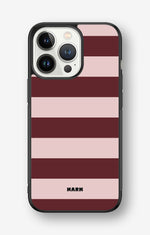 iPhone 13 Pro Hard Case – Cranberry Stripe - View 1