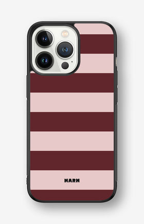 iPhone 13 Pro Hard Case – Cranberry Stripe - View 1
