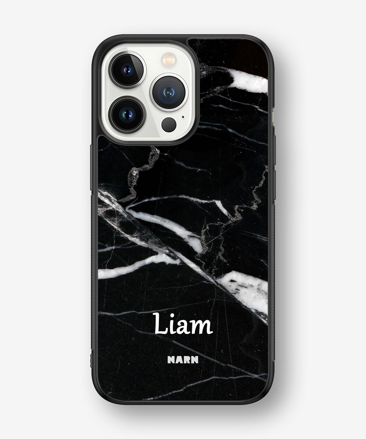 iPhone 13 Pro Hard Case – Custom - Black Marble - View 1
