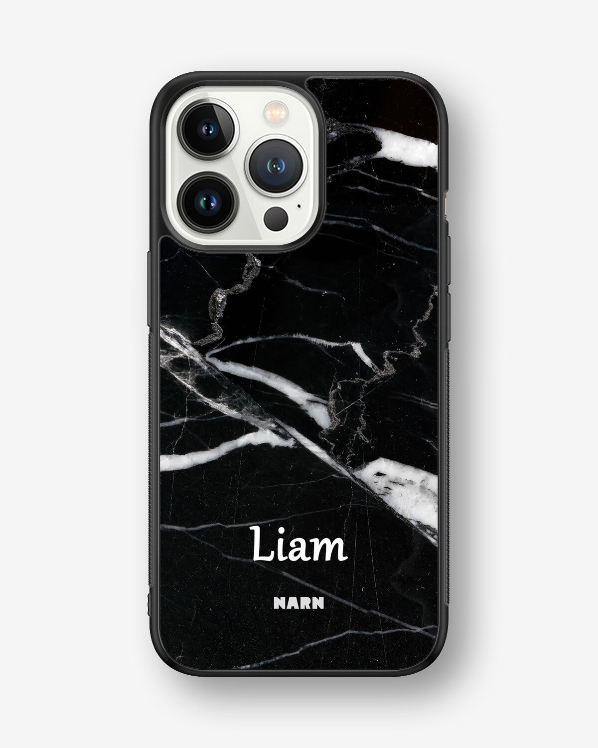 iPhone 13 Pro Hard Case – Custom - Black Marble - View 1