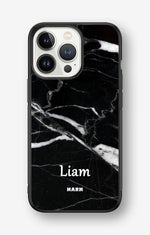 iPhone 13 Pro Hard Case – Custom - Black Marble - View 1