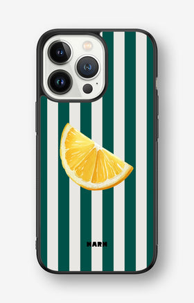iPhone 13 Pro Hard Case – Lemon Stripes - View 1