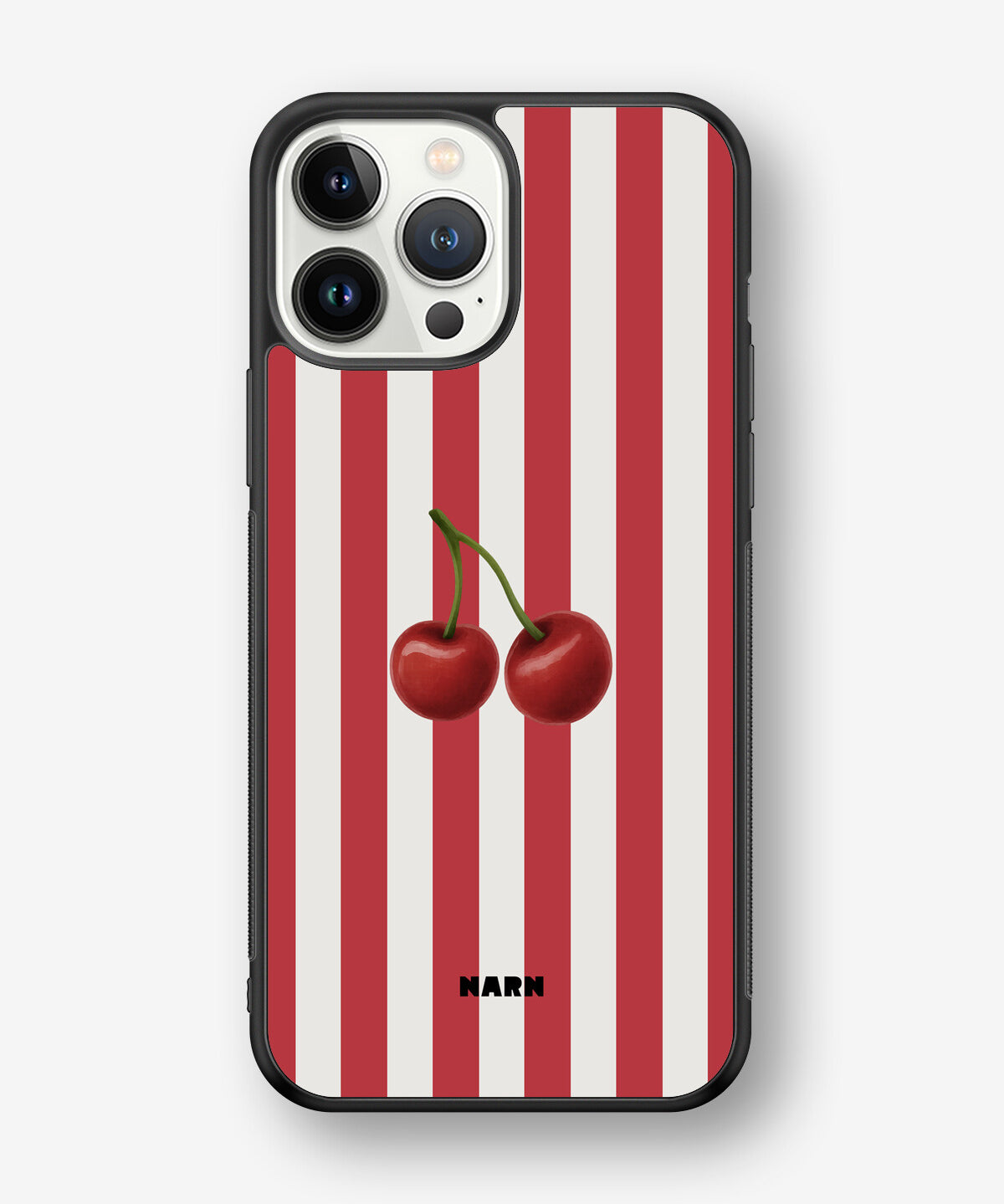 iPhone 13 Pro Max Hard Case – Cherry Stripes - View 1