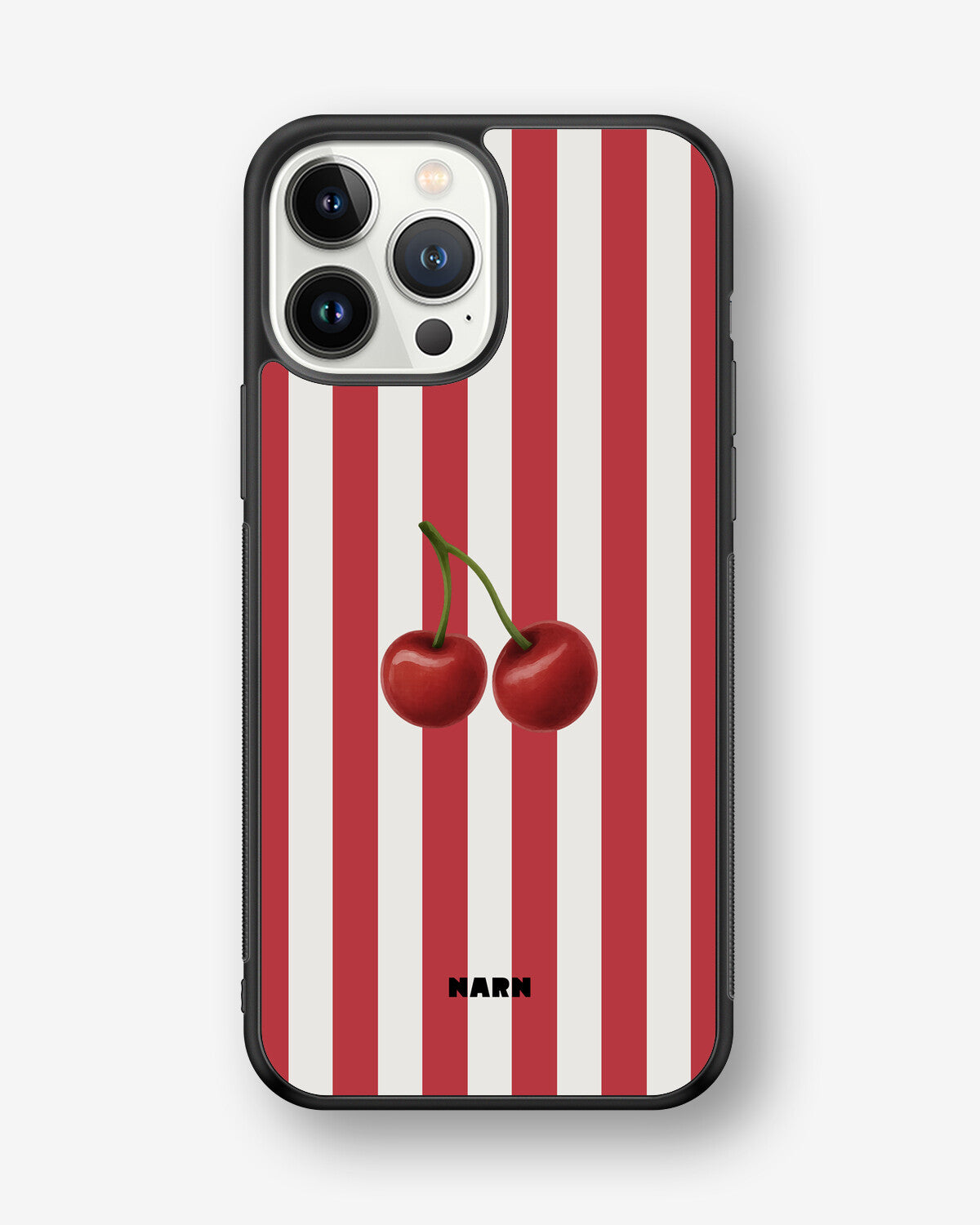 iPhone 13 Pro Max Hard Case – Cherry Stripes - View 1