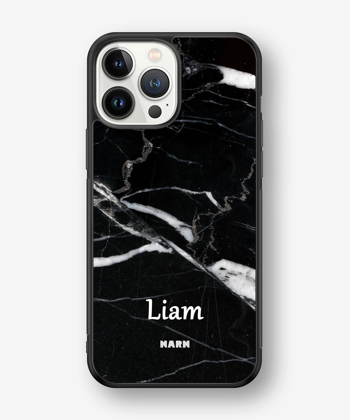 iPhone 13 Pro Max Hard Case – Custom - Black Marble - View 1