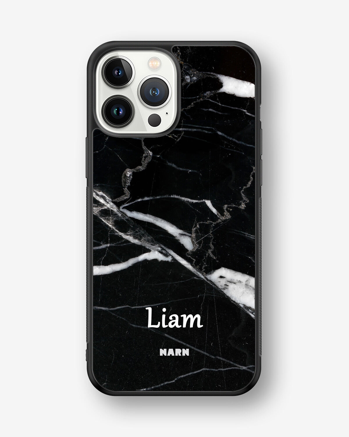 iPhone 13 Pro Max Hard Case – Custom - Black Marble - View 1