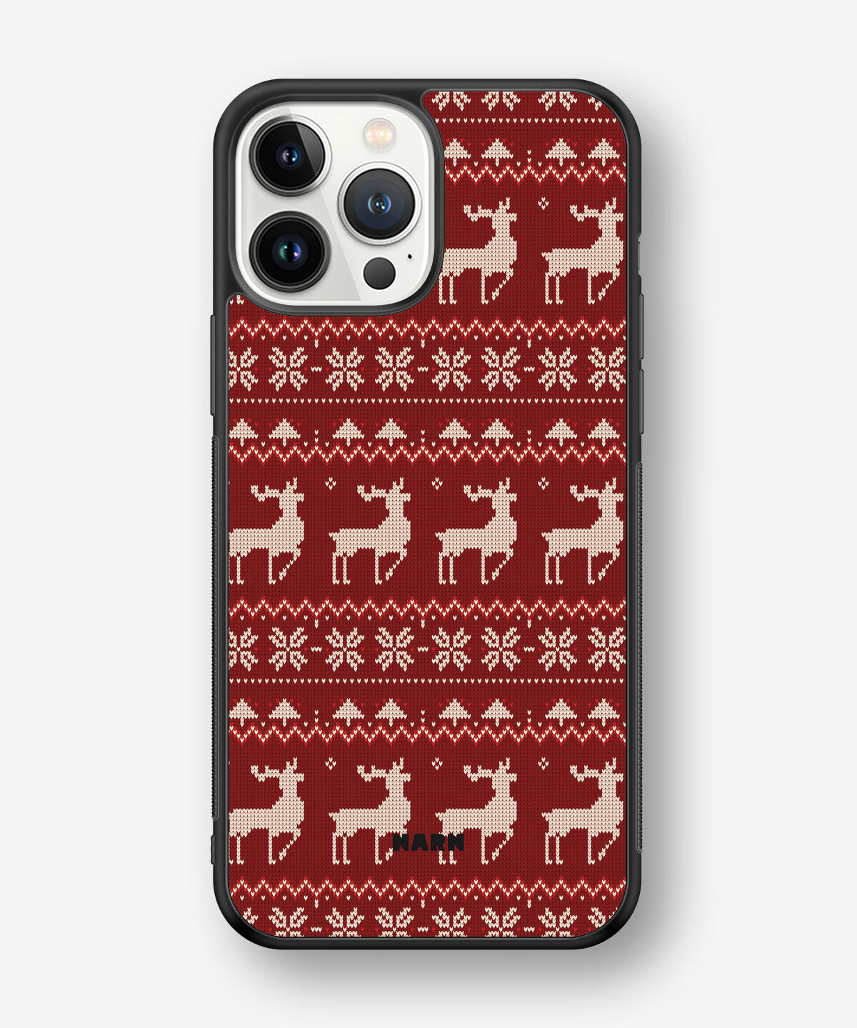 iPhone 13 Pro Max Hard Case – Reindeer Knit - View 1