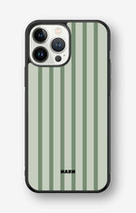 iPhone 13 Pro Max Hard Case – Sage Stripes - View 1
