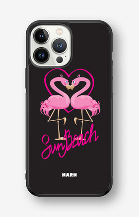 iPhone 13 Pro Max Hard Case – Beach Flamingo - View 1