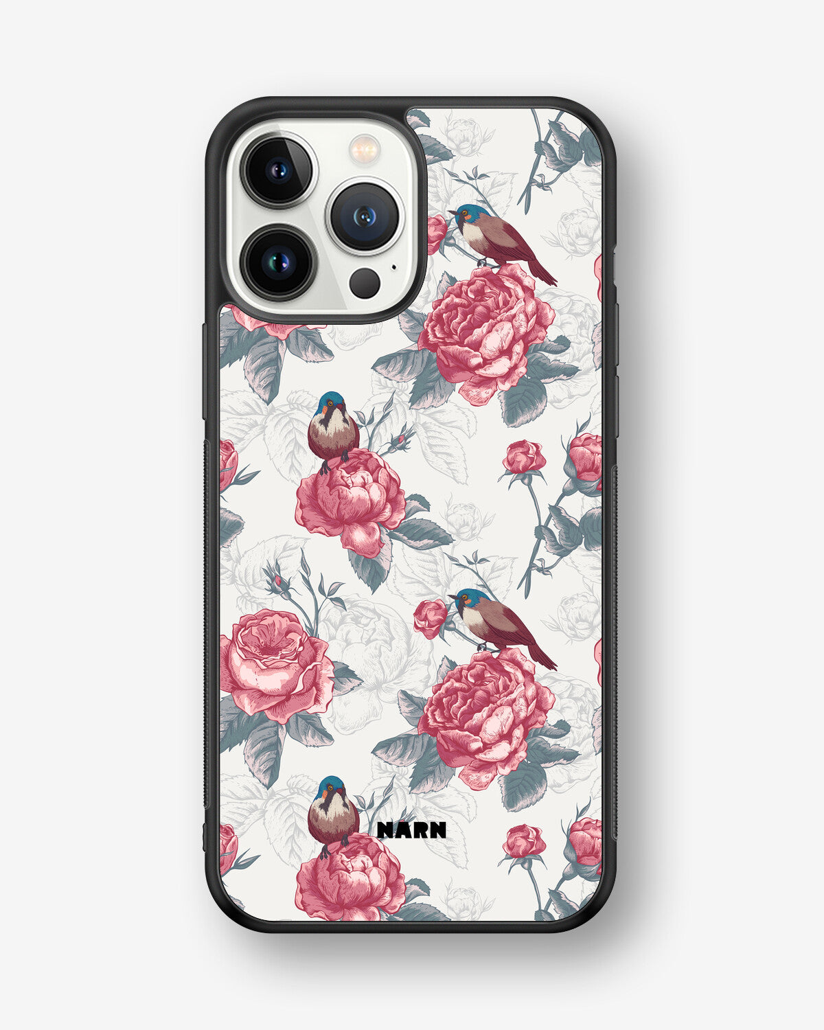 iPhone 13 Pro Max Hard Case – Birds Among Roses - View 1