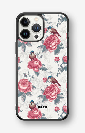 iPhone 13 Pro Max Hard Case – Birds Among Roses - View 1