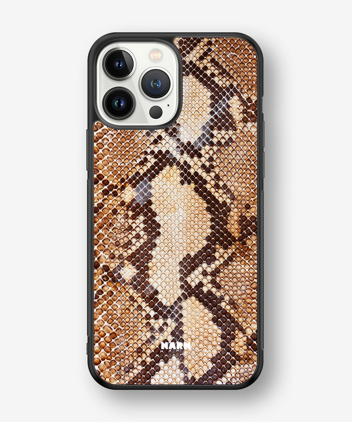iPhone 13 Pro Max Hard Case – Brown Snakeskin - View 1