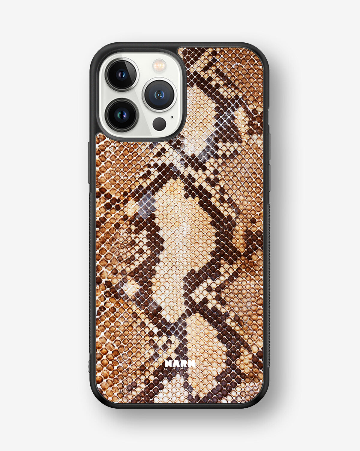 iPhone 13 Pro Max Hard Case – Brown Snakeskin - View 1