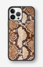iPhone 13 Pro Max Hard Case – Brown Snakeskin - View 1
