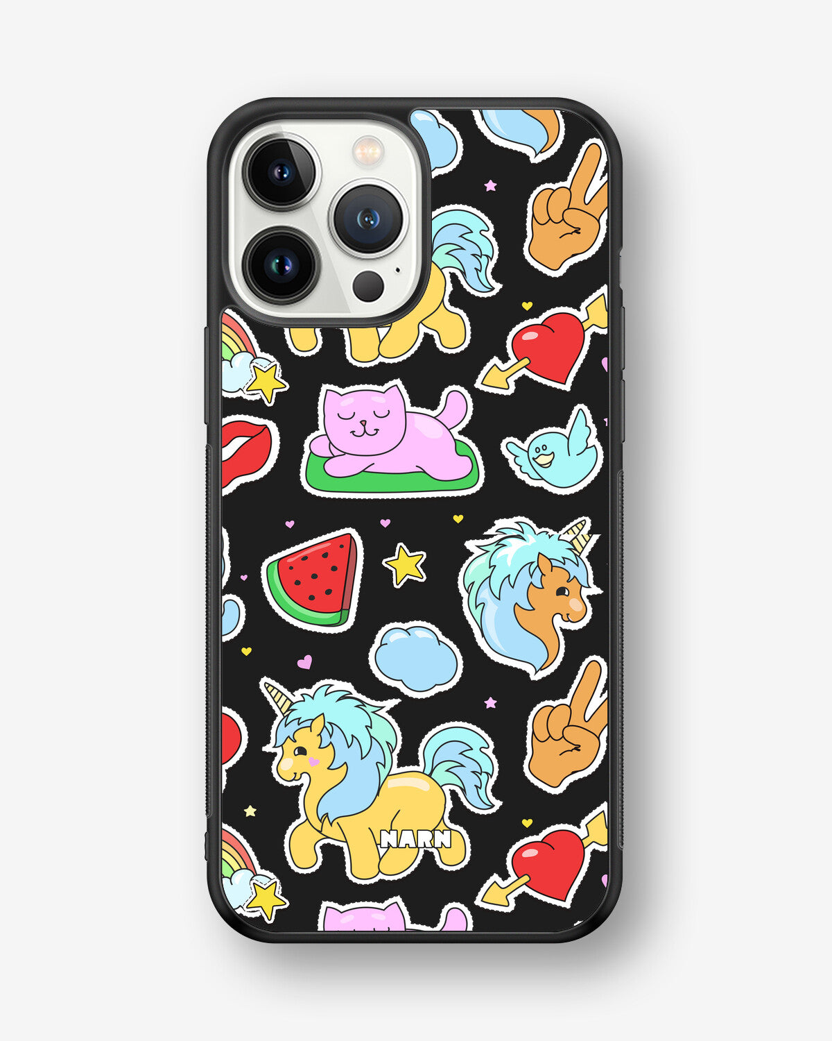 iPhone 13 Pro Max Hard Case – Cute Stickers - View 1