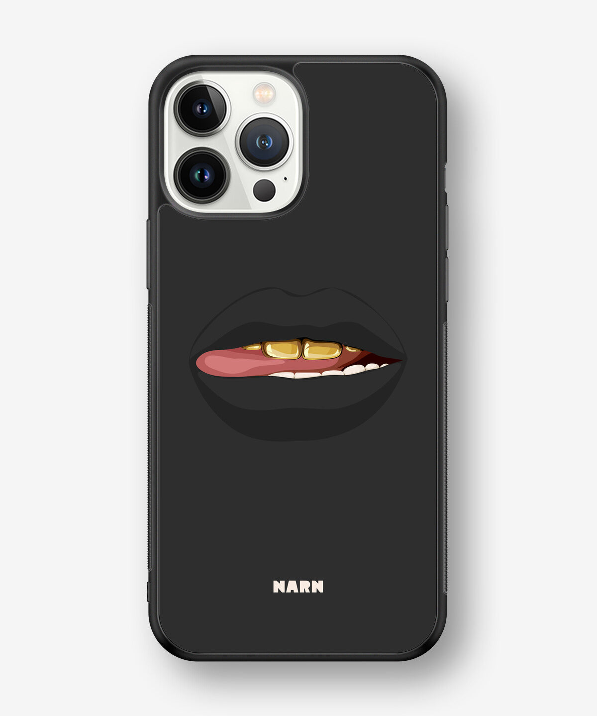 iPhone 13 Pro Max Hard Case – Golden Lips - View 1