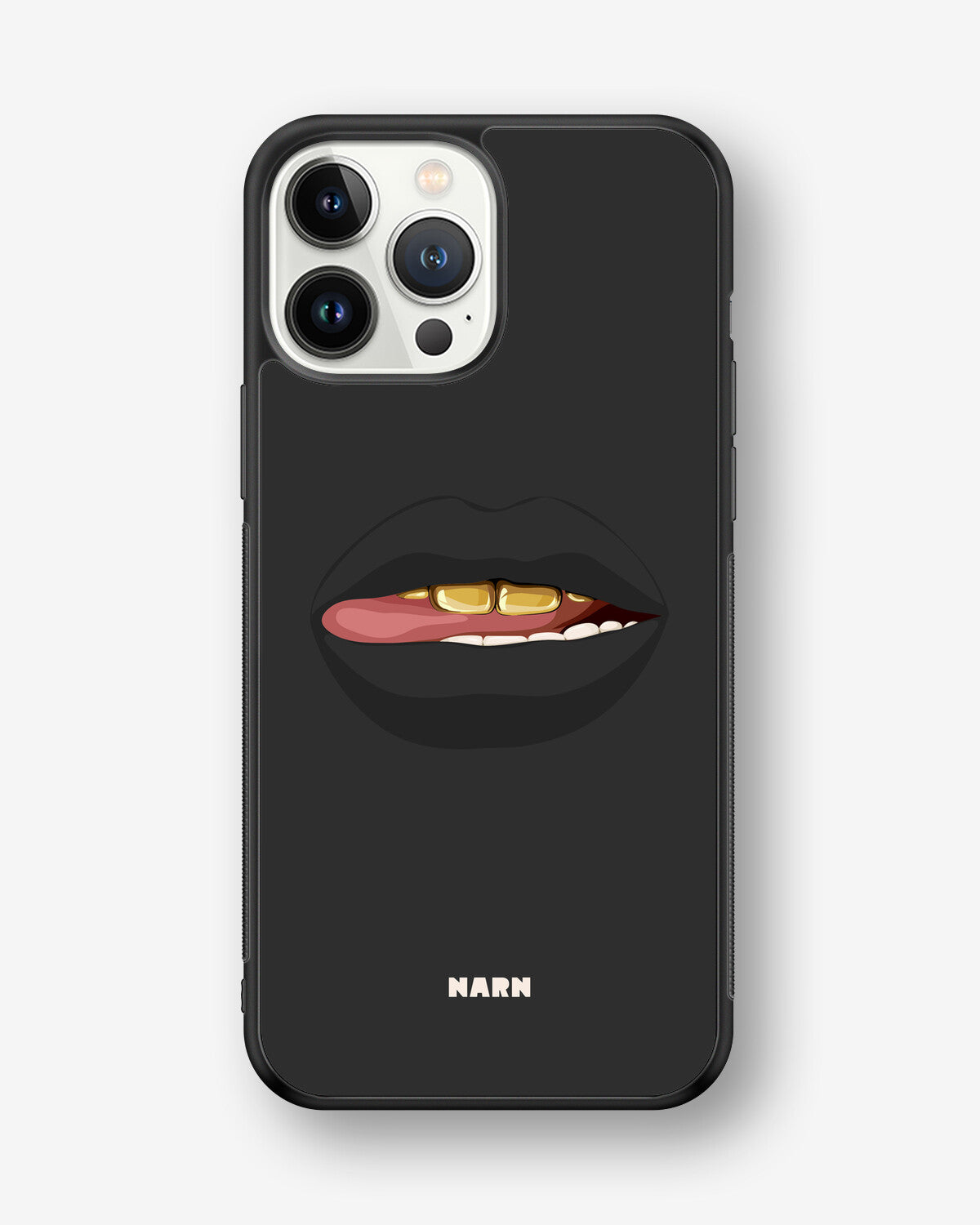 iPhone 13 Pro Max Hard Case – Golden Lips - View 1