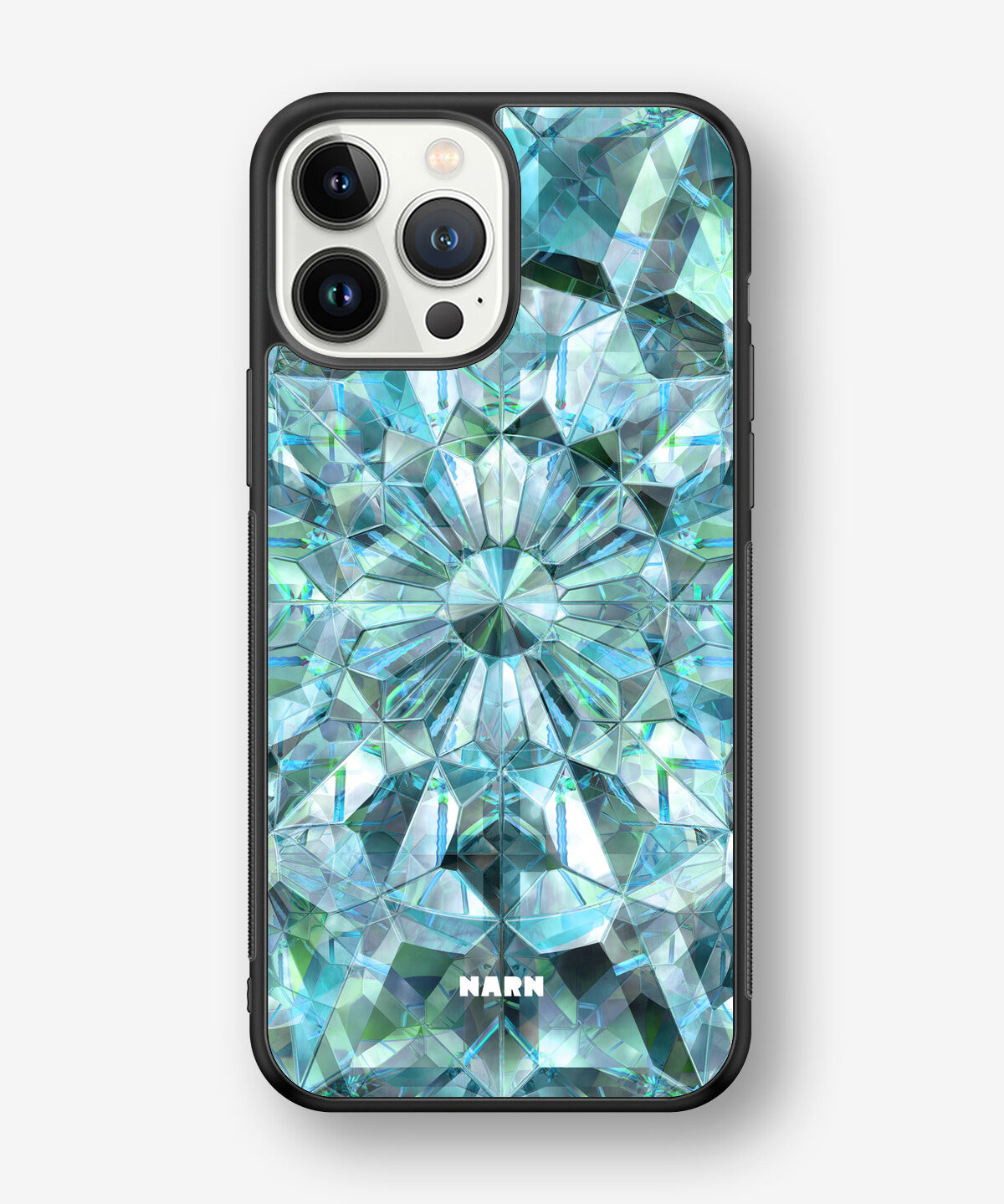 iPhone 13 Pro Max Hard Case – Green Crystals - View 1