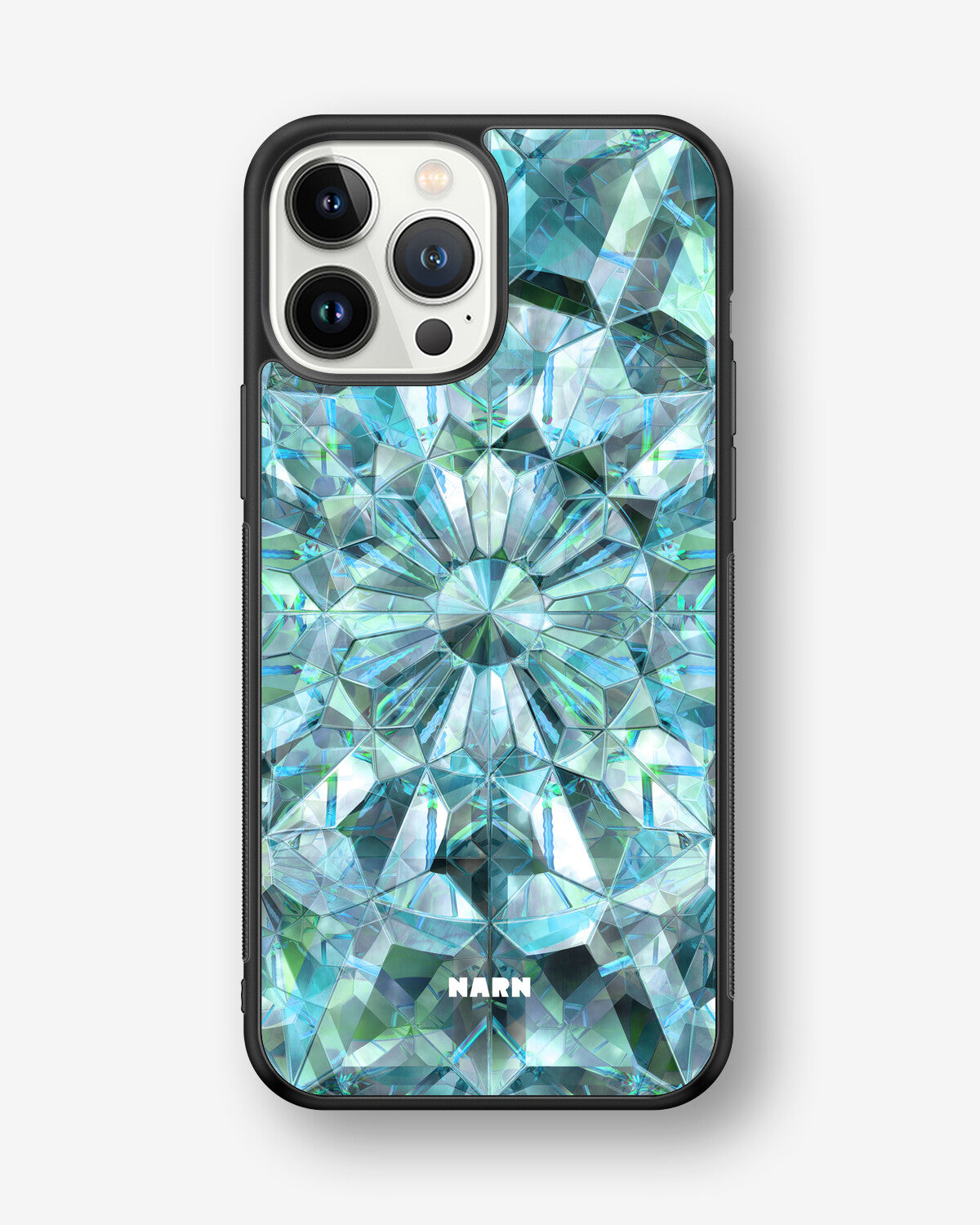 iPhone 13 Pro Max Hard Case – Green Crystals - View 1