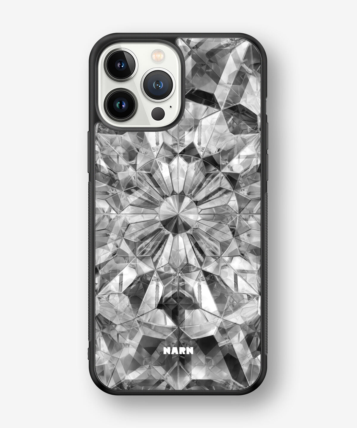 iPhone 13 Pro Max Hard Case – Grey Crystals - View 1
