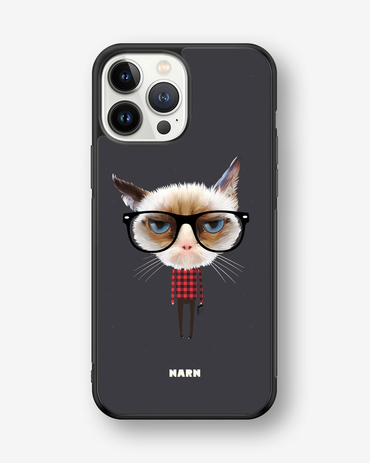 iPhone 13 Pro Max Hard Case – Hipster Cat - View 1