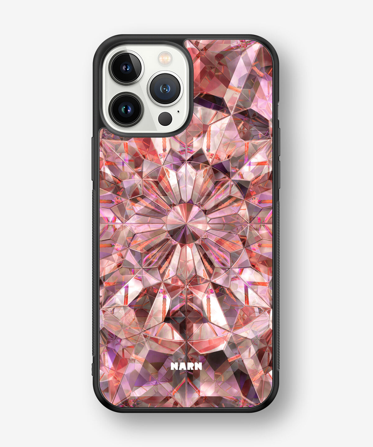 iPhone 13 Pro Max Hard Case – Pink Crystals - View 1