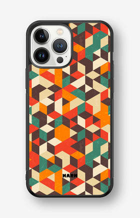 iPhone 13 Pro Max Hard Case – Retro Geometric - View 1
