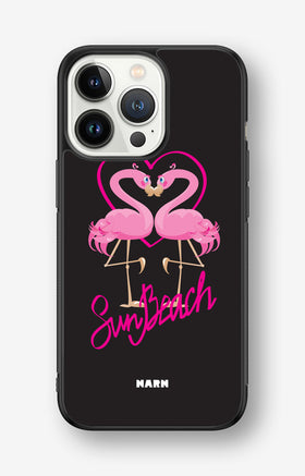 iPhone 13 Pro Hard Case – Beach Flamingo - View 1