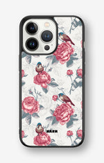 iPhone 13 Pro Hard Case – Birds Among Roses - View 1