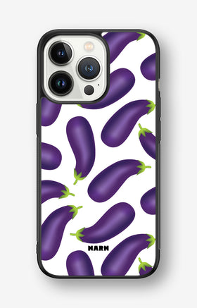 iPhone 13 Pro Hard Case – Eggplant Pattern - View 1