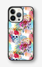 iPhone 13 Pro Hard Case – Flowered Skulls - View 1