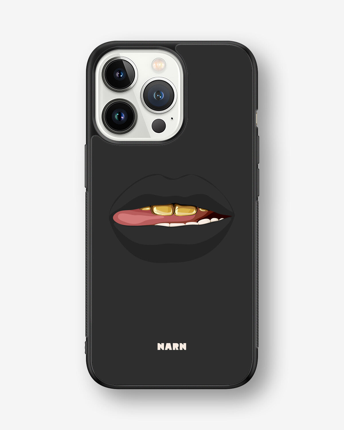 iPhone 13 Pro Hard Case – Golden Lips - View 1