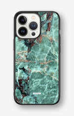 iPhone 13 Pro Hard Case – Green Marble - View 1