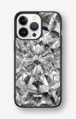 iPhone 13 Pro Hard Case – Grey Crystals - View 1