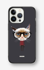 iPhone 13 Pro Hard Case – Hipster Cat - View 1