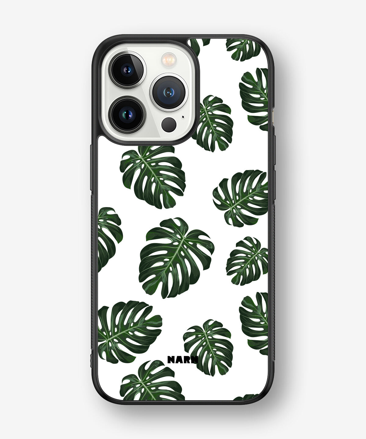 iPhone 13 Pro Hard Case – Monstera Pattern - View 1