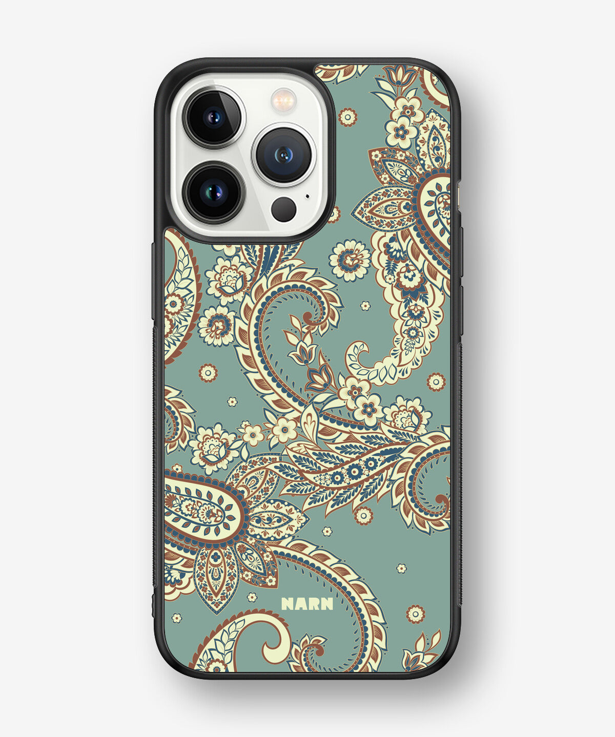 iPhone 13 Pro Hard Case – Paisley Green - View 1