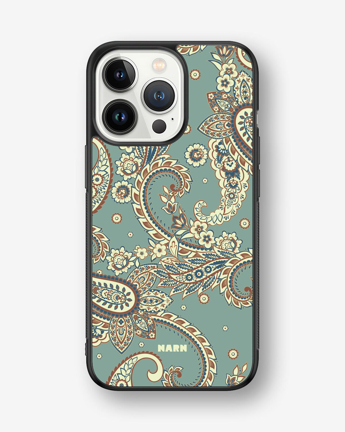 iPhone 13 Pro Hard Case – Paisley Green - View 1