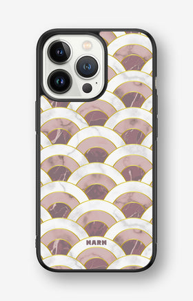 iPhone 13 Pro Hard Case – Pink Marble Waves - View 1