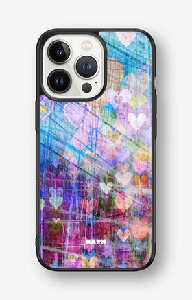 iPhone 13 Pro Hard Case – Purple Hearts - View 1