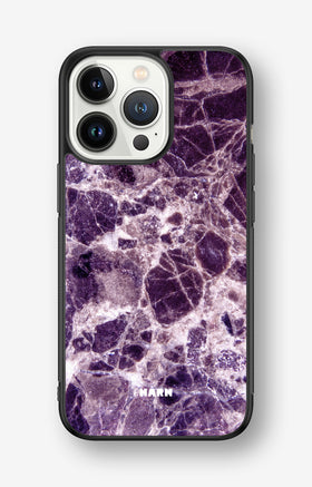 iPhone 13 Pro Hard Case – Purple Marble - View 1