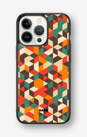 iPhone 13 Pro Hard Case – Retro Geometric - View 1