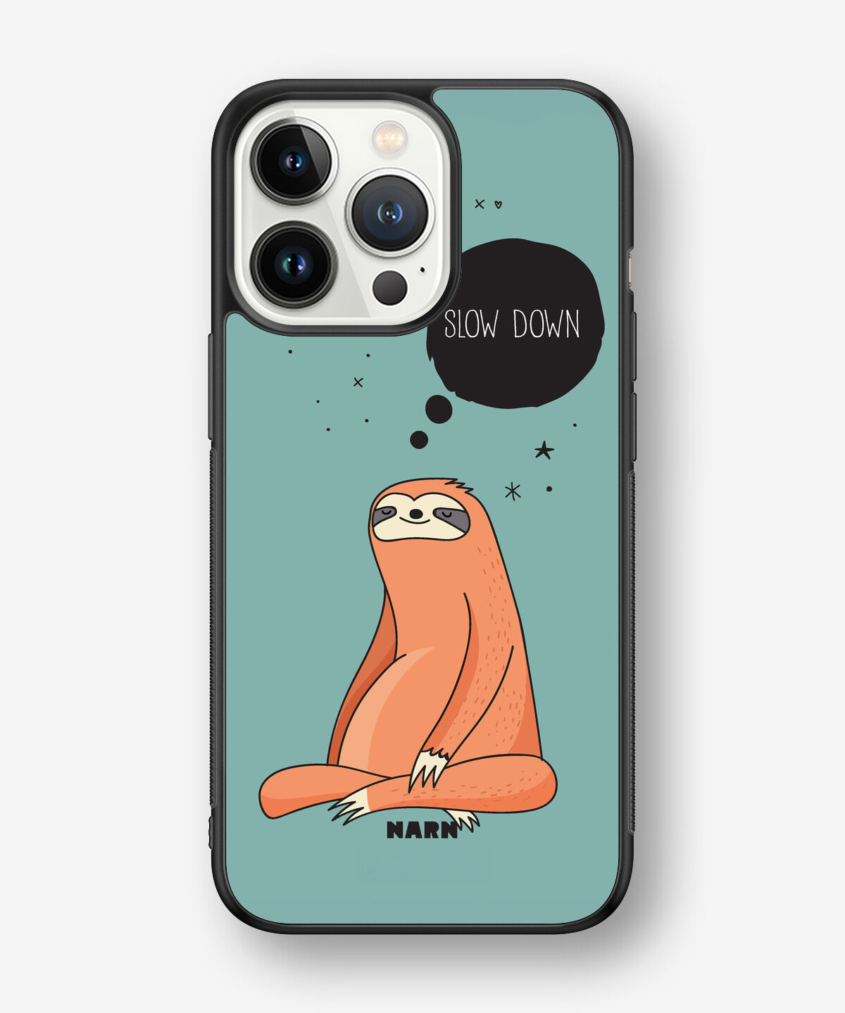 iPhone 13 Pro Hard Case – Slow Down Sloth - View 1